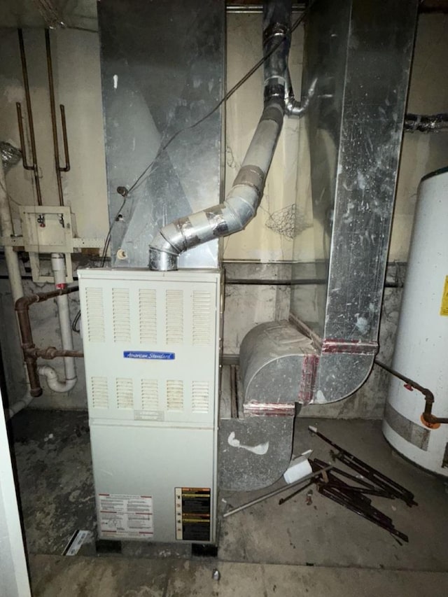 utilities featuring gas water heater