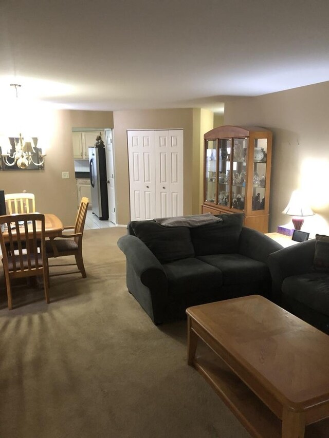 view of carpeted living room