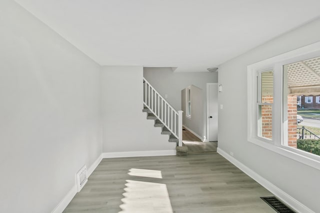 interior space featuring wood-type flooring