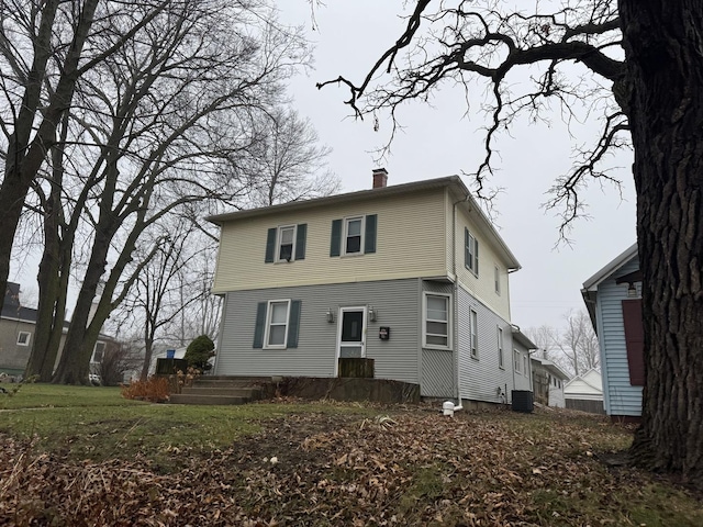 view of front of property with central AC