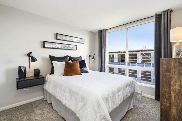 bedroom featuring carpet