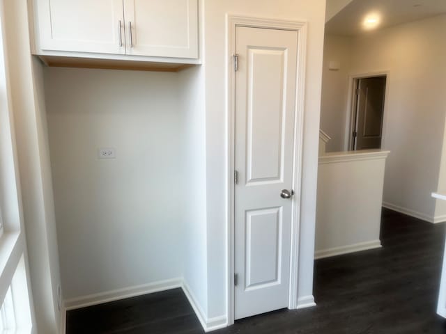 interior space featuring dark hardwood / wood-style flooring