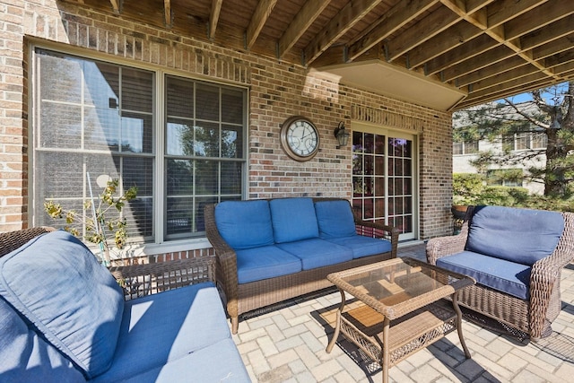 view of patio / terrace featuring an outdoor hangout area