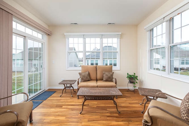 sunroom / solarium with plenty of natural light