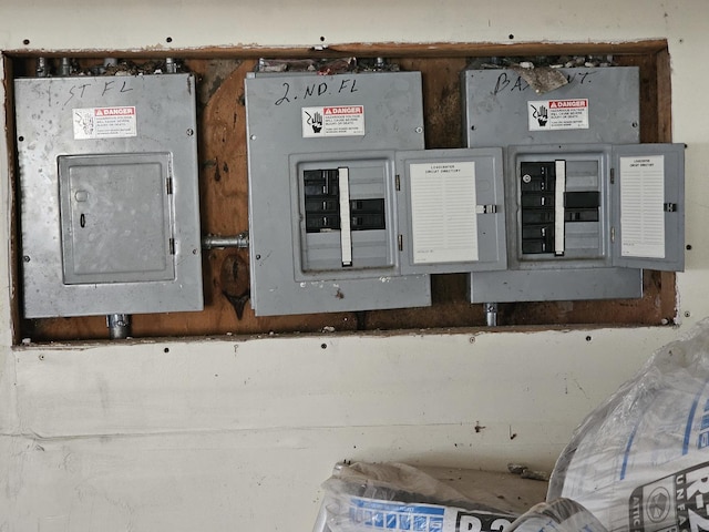 utility room featuring electric panel