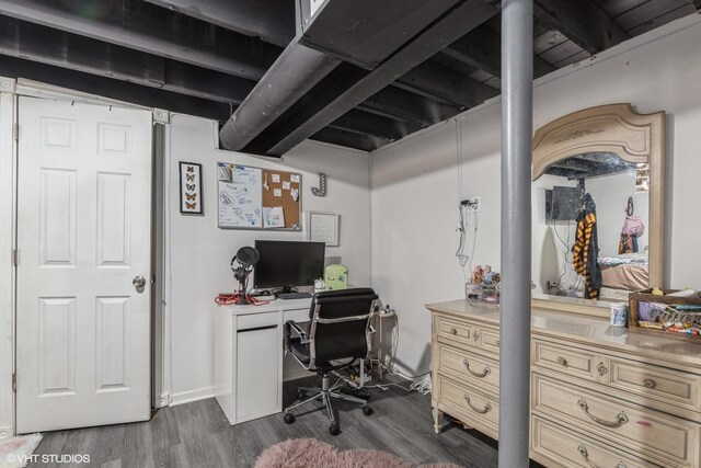 bedroom featuring hardwood / wood-style floors