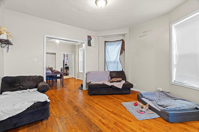 bedroom featuring hardwood / wood-style floors