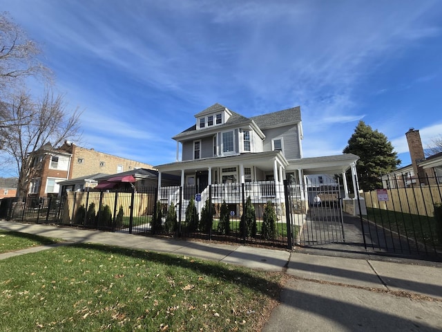 view of front of home featuring a porch