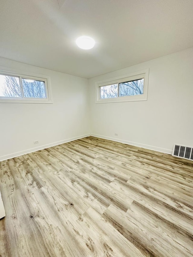 interior space with light hardwood / wood-style flooring and a healthy amount of sunlight