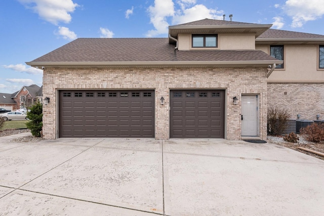 garage with central AC