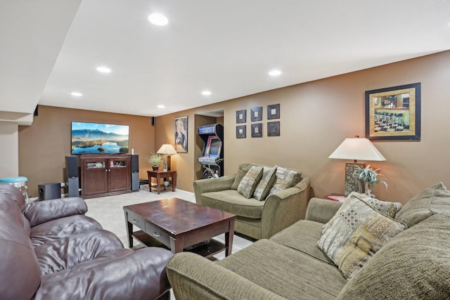 view of carpeted living room