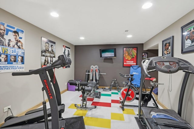 view of workout area