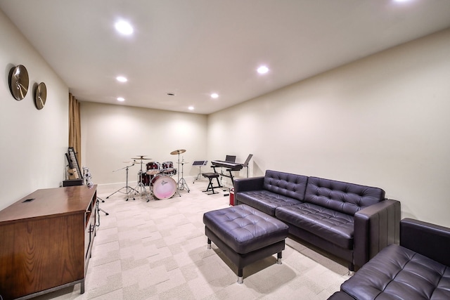 view of carpeted living room