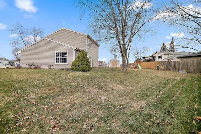 view of yard featuring a playground