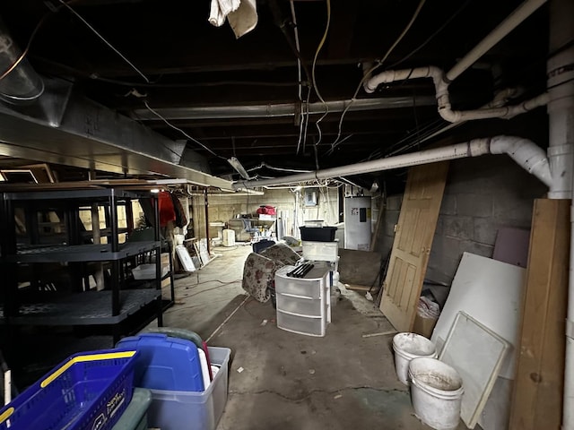 view of basement