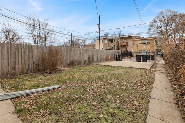 view of yard featuring a patio area