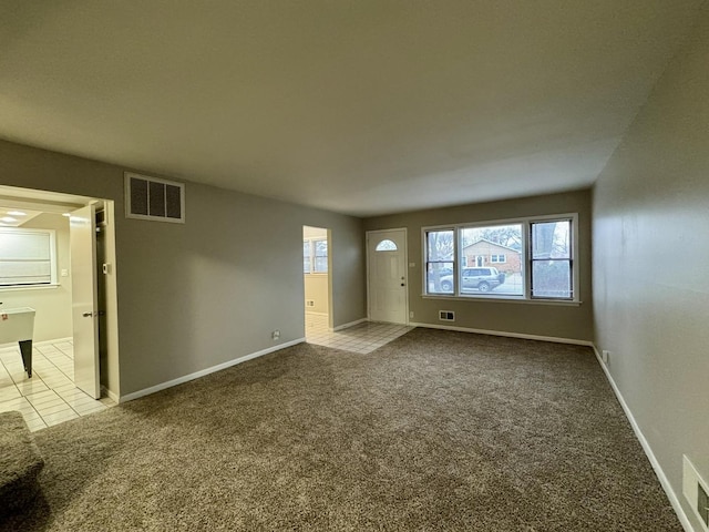 interior space with light colored carpet