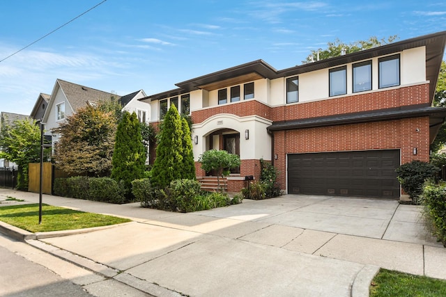 view of front of home featuring a garage