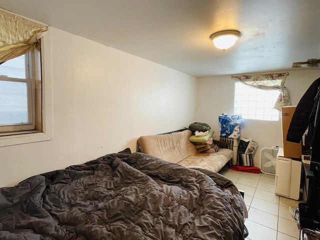 view of tiled bedroom