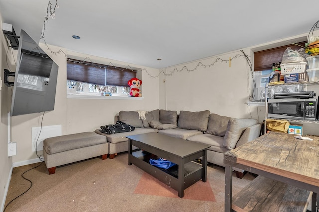 view of carpeted living room