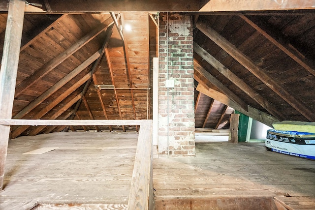 view of attic