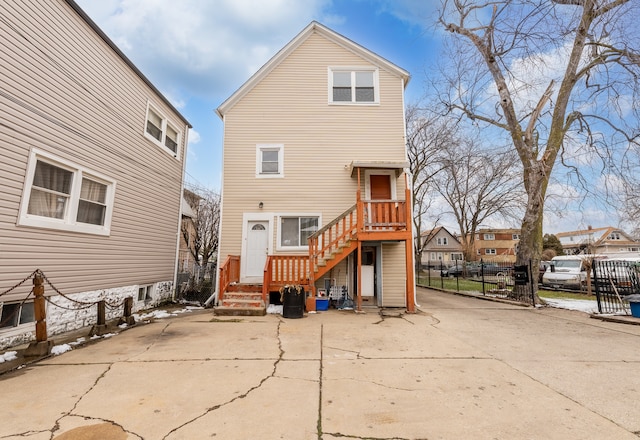 view of rear view of property