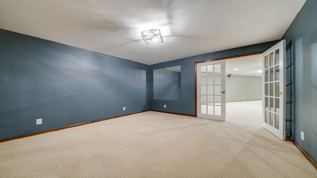 2239 Pine Bluff Dr, Dixon, IL 61021 - carpeted spare room featuring french doors and baseboards