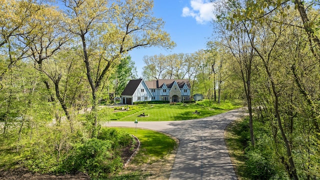 2239 Pine Bluff Dr, Dixon, IL 61021 - view of property's community with curved driveway and a yard