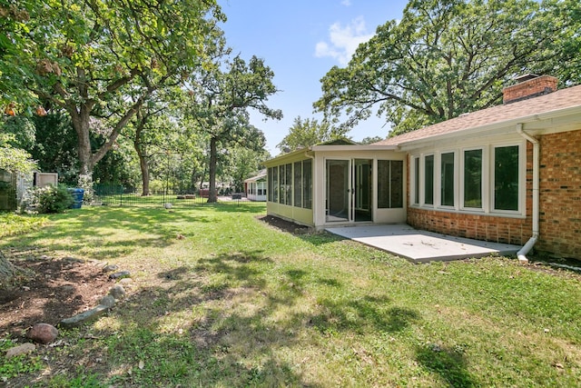 view of yard with a patio