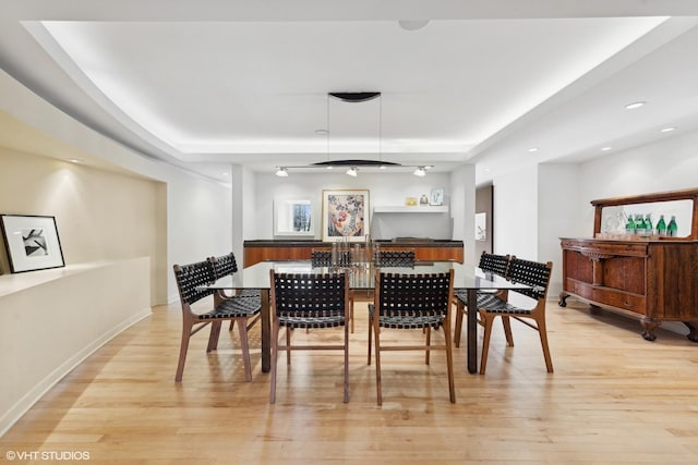 dining room with light hardwood / wood-style floors