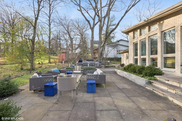 view of patio / terrace featuring an outdoor hangout area