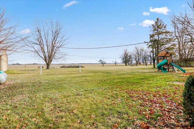 view of yard featuring a playground