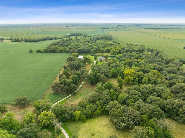 drone / aerial view featuring a rural view