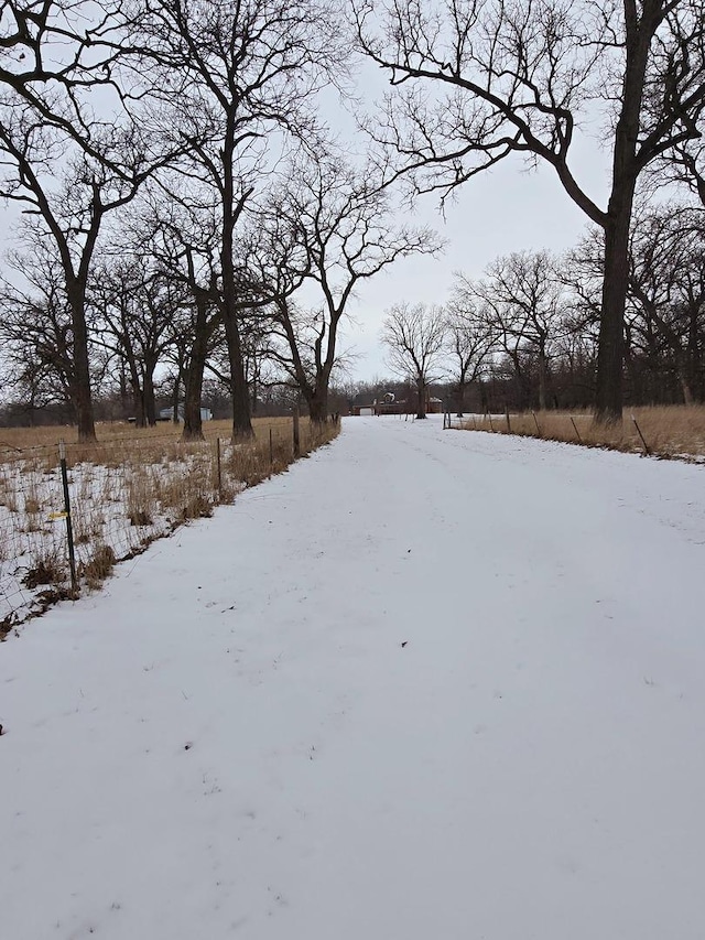 view of snowy yard