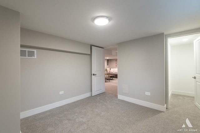 interior space with light colored carpet