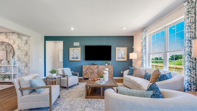 14824 S Dyer Ln, Plainfield, IL 60544 - living area with wood finished floors and recessed lighting