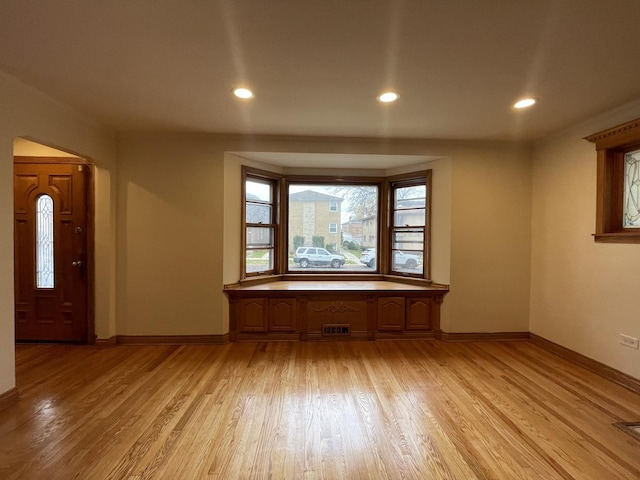 interior space with light wood-type flooring