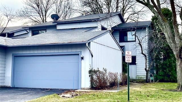 view of property exterior featuring a garage