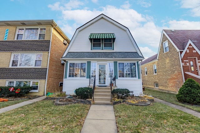 view of front of home with a front yard