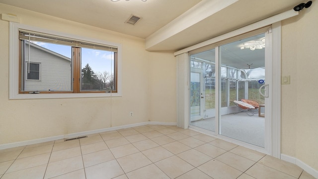 view of tiled empty room