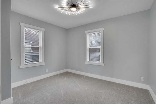 view of carpeted empty room