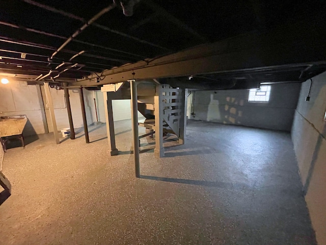 view of basement