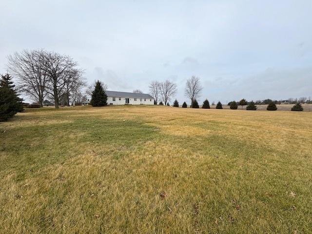 view of yard with a rural view