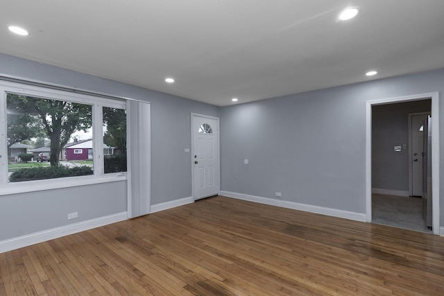 entryway featuring hardwood / wood-style floors