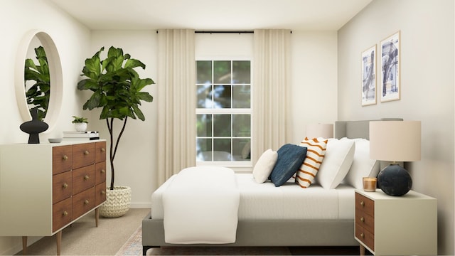 view of carpeted bedroom