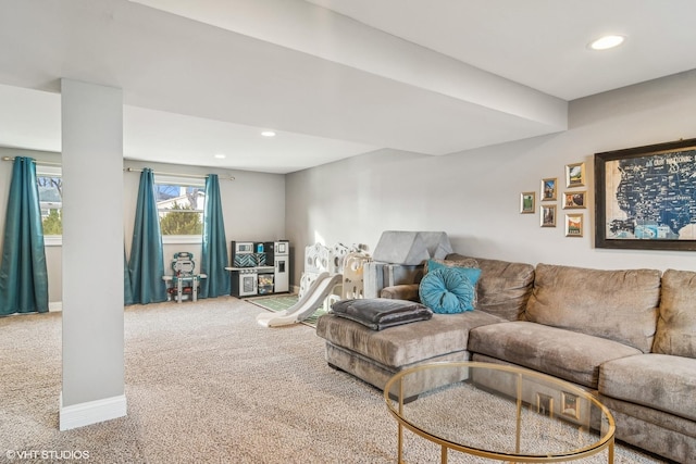 view of carpeted living room