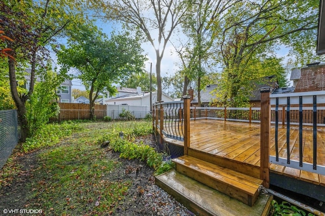 view of wooden terrace