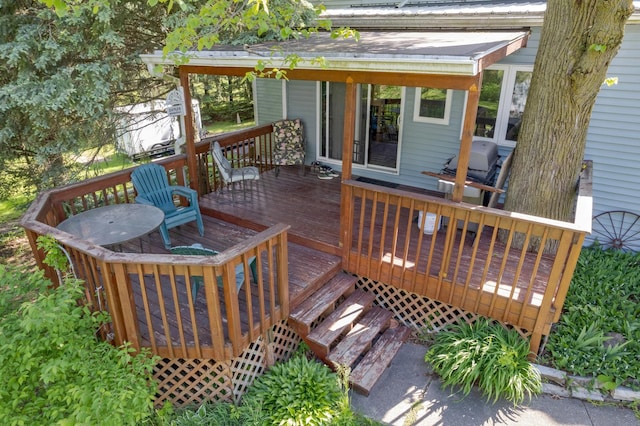 view of wooden deck