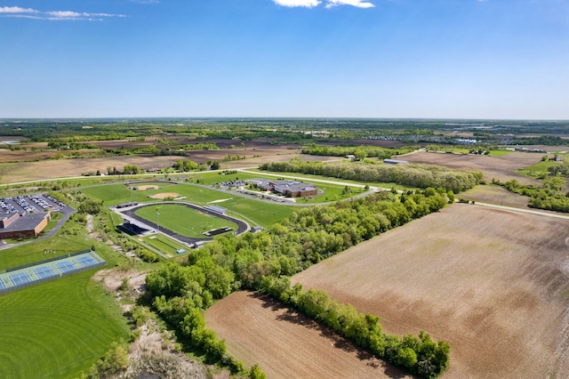 bird's eye view featuring a rural view