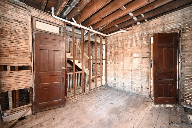 miscellaneous room featuring hardwood / wood-style floors